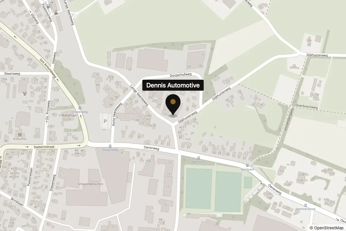 Kaart: Dennis Automotive aan de Dijkhuizerweg 7 in Epe